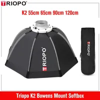 Triopo K2 55cm 65cm 90cm 120cm Softbox Bowens Mount Foldable Octagon Umbrella Softbox for Sokani Godox Aputure LED Video Light