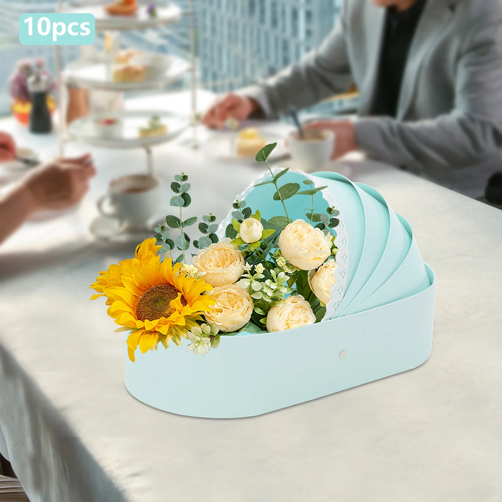 

Gift Set, 10pcs Blue Cradle Companion Gift Box, Favor Boxes for Dessert Snack Display, Gender Reveal Party Decor, 33.5x17.5x8cm