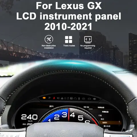 Car Digital Cluster For Lexus GX GX400 GX460 2010-2021 Dashboard Speedometer Carplay Stereo Android Auto Radio GPS Navi Meter 10 best sales gx460 carplay - №8