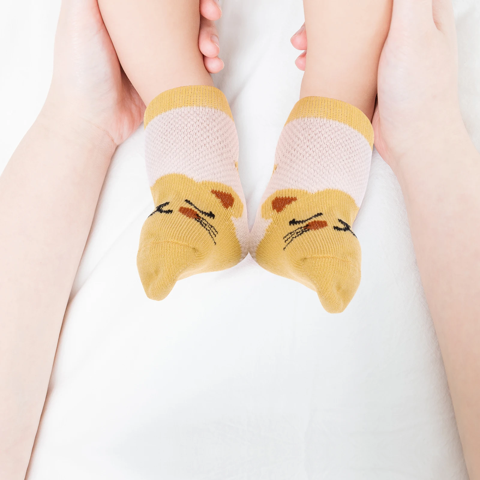 

5Pairs Cartoon Animal Socks for Kids Cotton Ankle Socks Toddler Cute Non-Slip Baby Gift Comfortable Breathable Soft Pastel