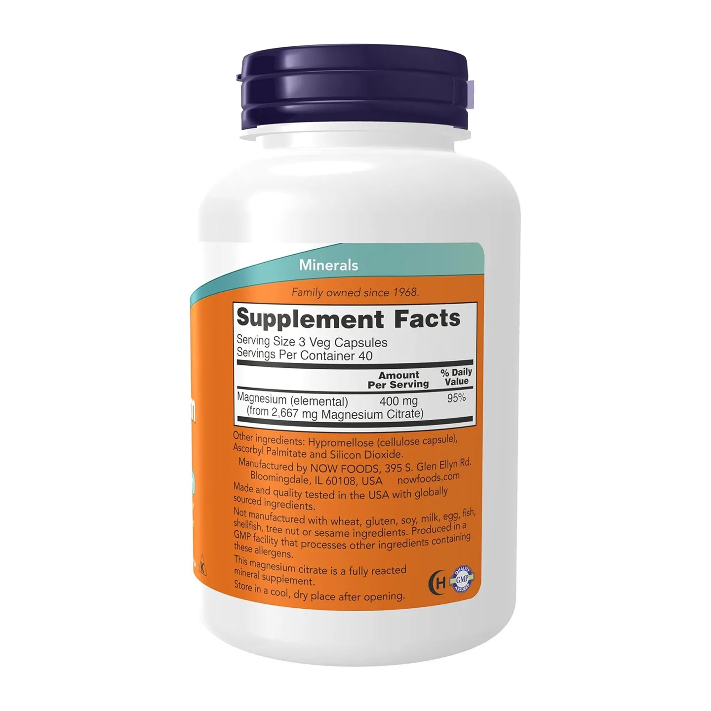 Magnesium Citrate - Supplement for Stress, Relaxation, Bone, Sleep, Heart Health, Nerve, Muscle & Metabolism