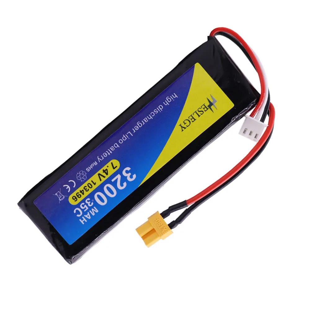 Upgrade Lipo Battery and charger for MJX Bugs 3 B3 RC Quadcopter Spare Parts 2s 7.4V 3200mah 35C Rechargeable toys Battery parts