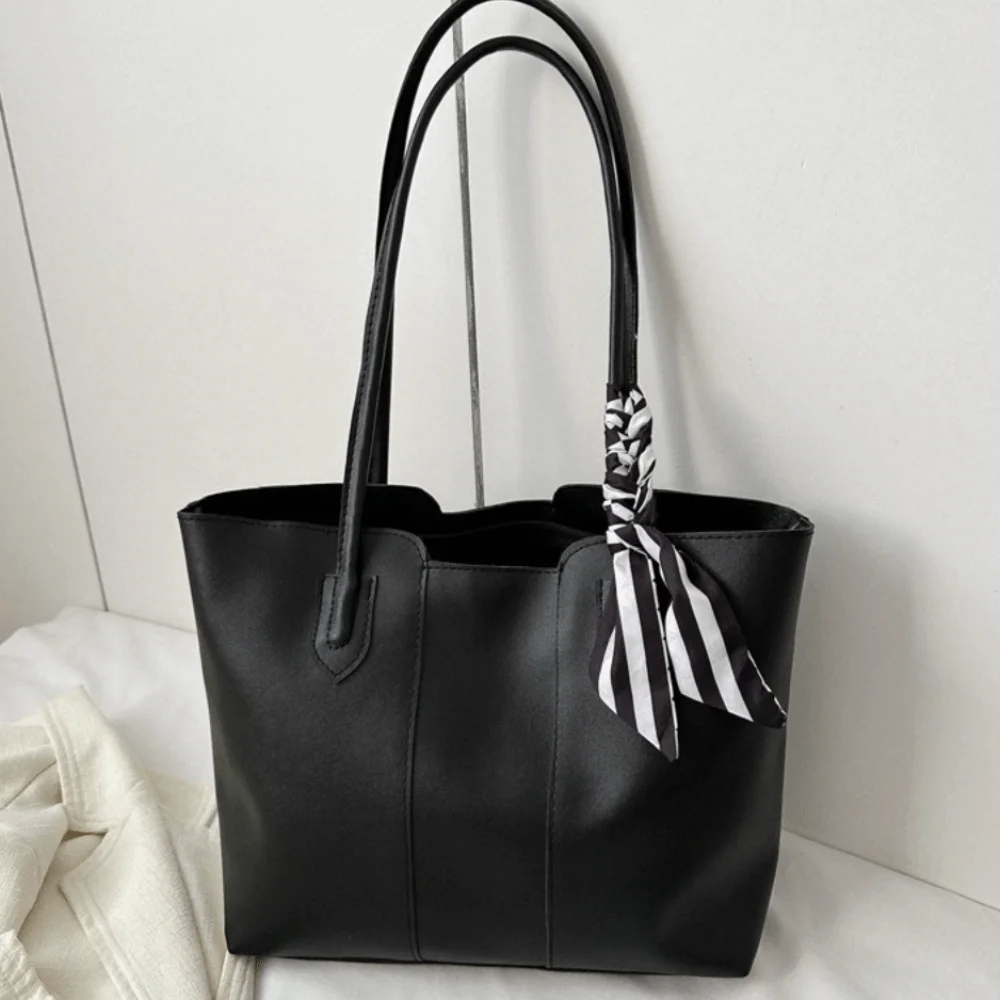 

Fashion Large Capacity PU Leather Shoulder Bag French Style Casual Retro Underarm bag Handbag Ins New Design Tote Bag Travel