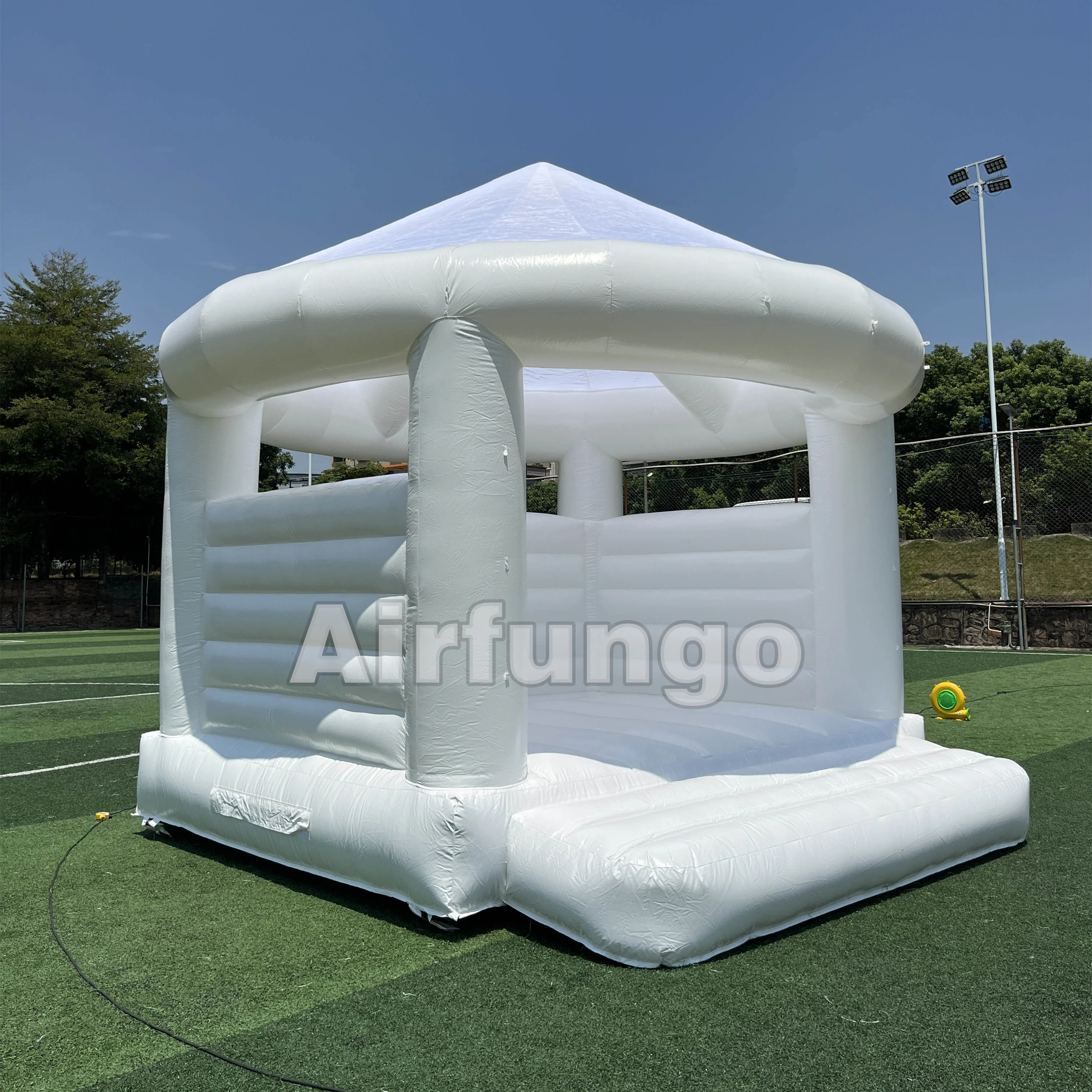 Boho Inflatable White Bounce House For Wedding/party/birthday jumper bouncy castle with blower and air shipping Customization