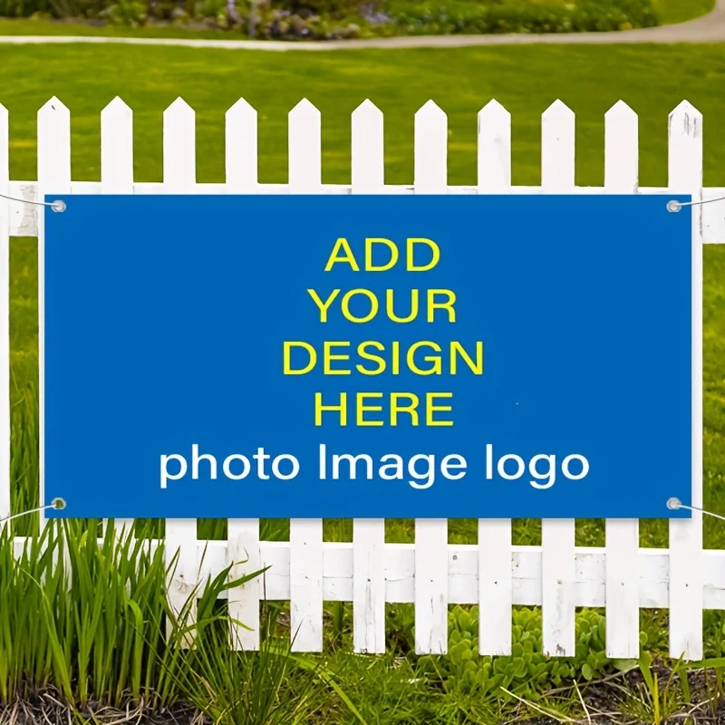 Custom 1pc 100cm Width Banner with 4 Holes,  Multi-Functional for Weddings, Rooms, Gardens, Festival Indoor/Outdoor Home Decor