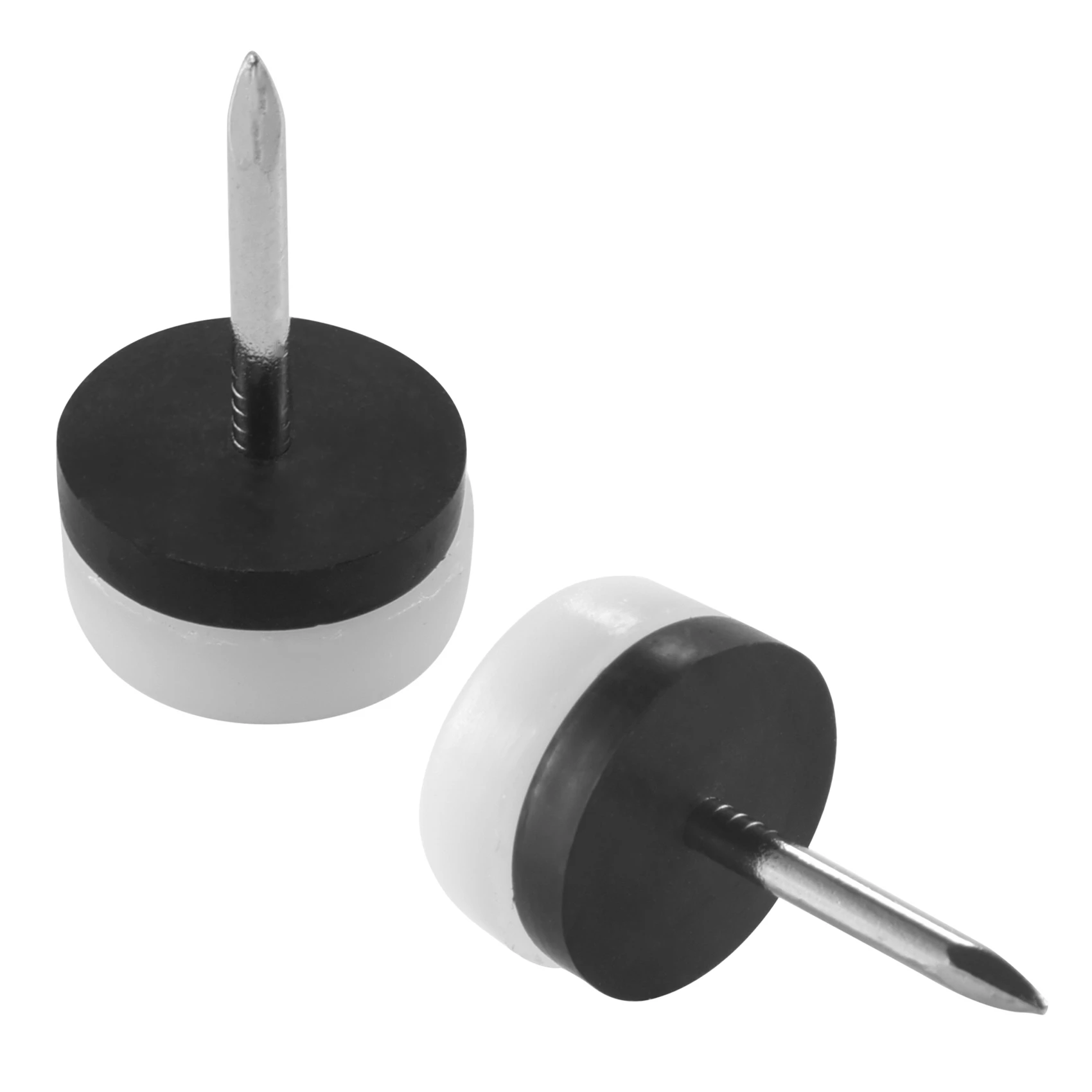 แผ่นรองเฟอร์นิเจอร์แบบหนา 40 ชิ้น, แผ่นรองเลื่อนไนลอนแบบติดตะปู ป้องกันพื้นสำหรับขาไม้ของเก้าอี้ โต๊ะ โซฟา (18 มม. หรือ 0)