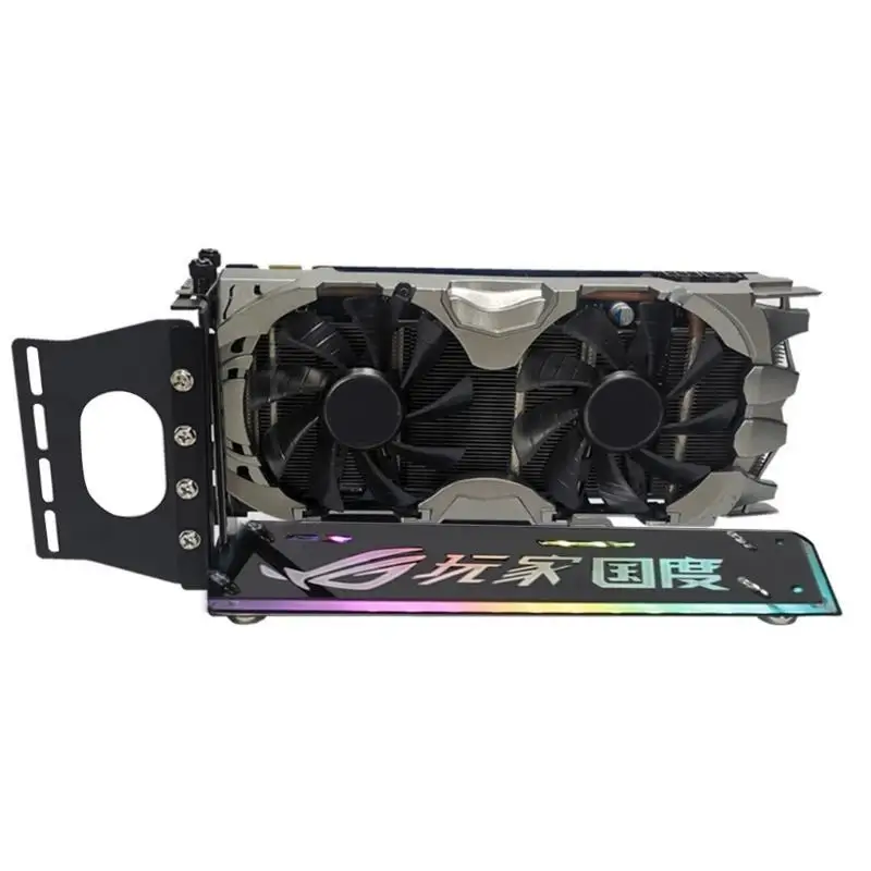 652F Graphics Card Vertical Holder Computer PCIe Vertically GPU Bracket for Case kickstand base with LED 5V ARGB Syn