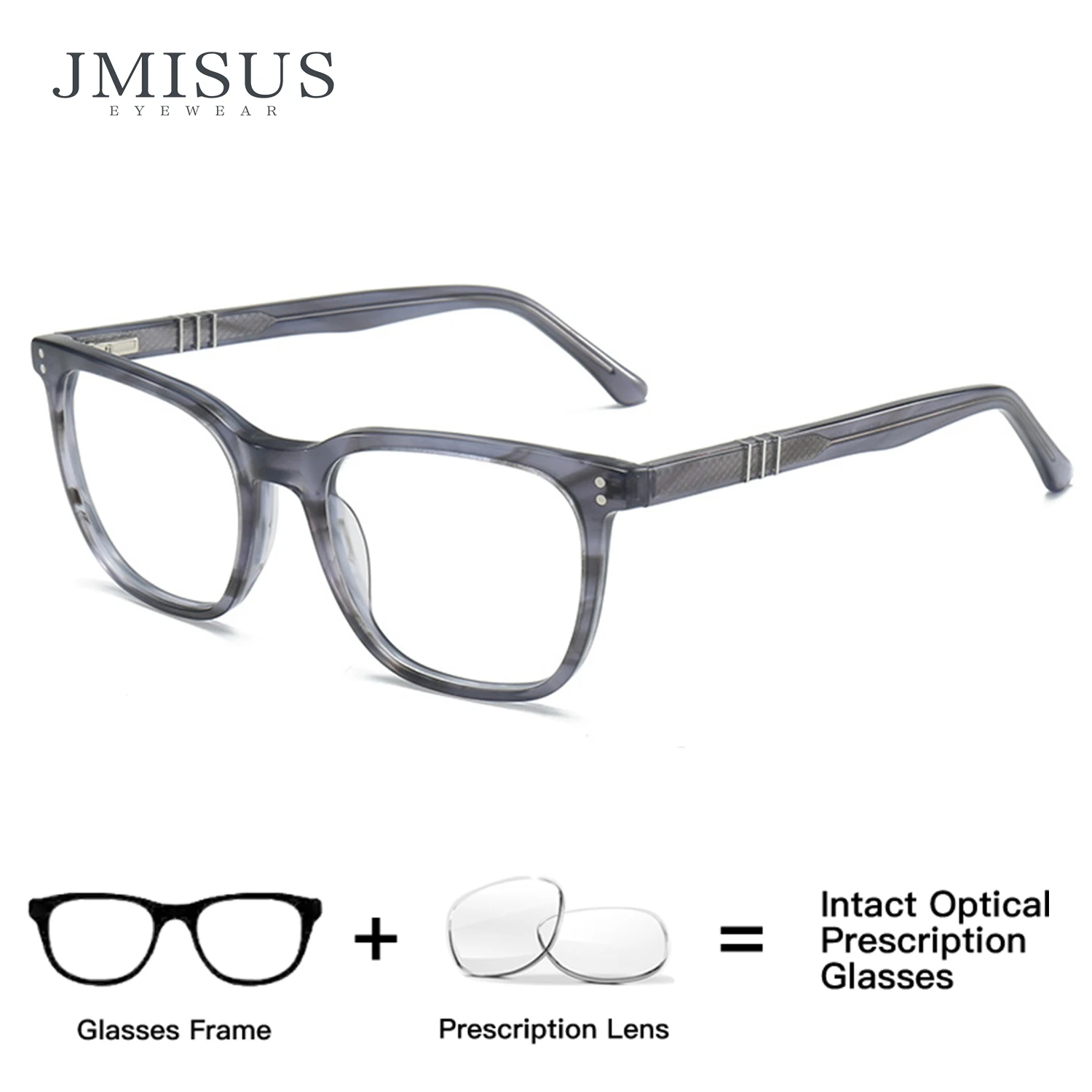 

Квадратные прогрессивные мультифокальные очки в японском стиле, ацетатная оправа, металлическая пружина с линзами по рецепту для мужчин