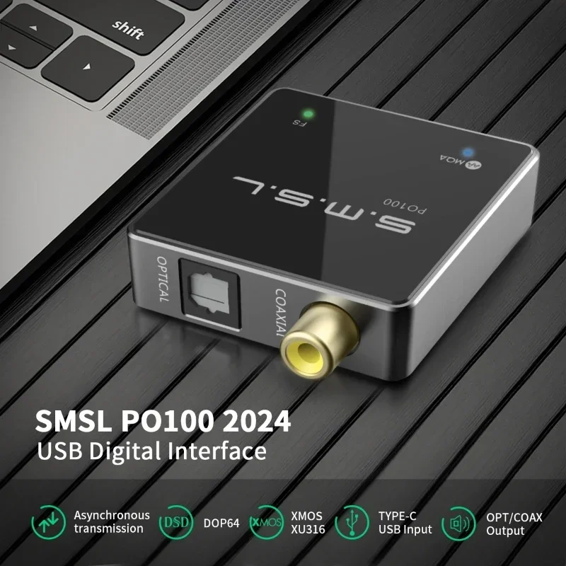 محول SMSL PO100 DAC محمول 16 بت مع مخرج XLR