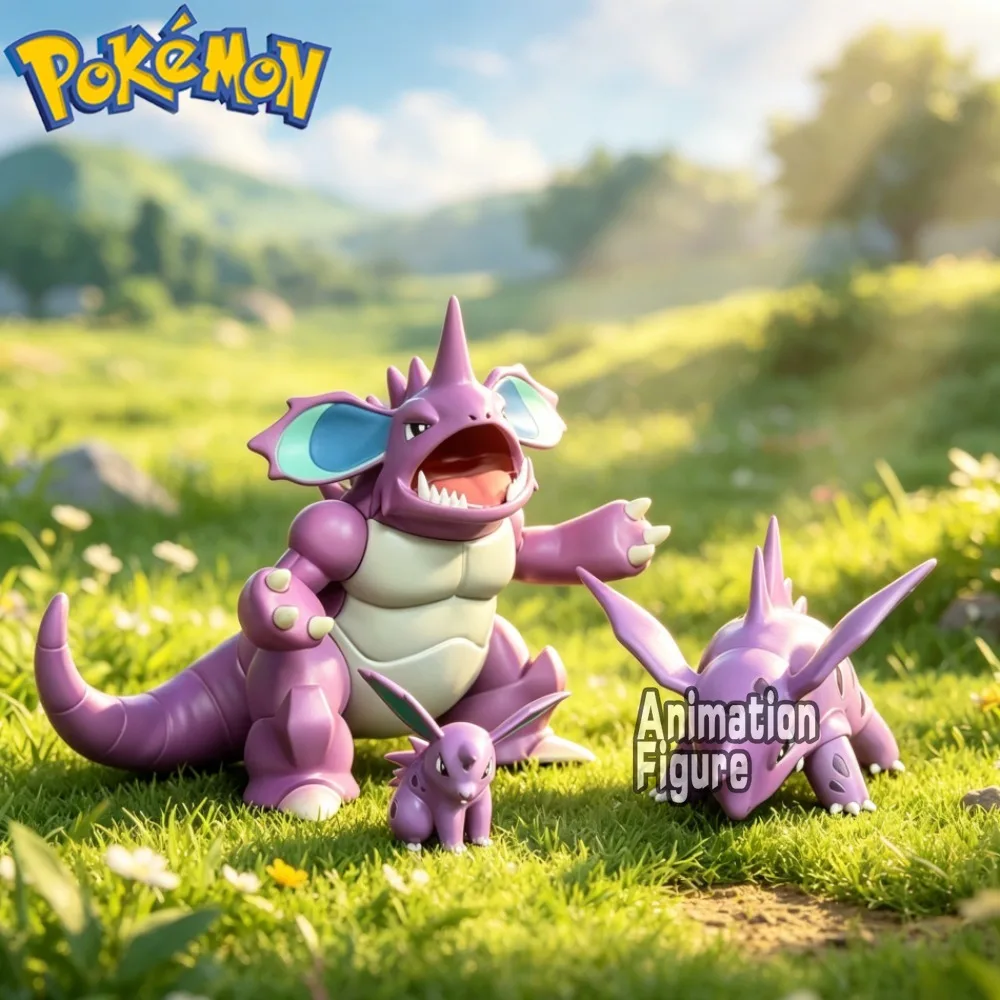 Figurines d'action Pokemon Nidoqueen et Nidoking, 2-6cm, Statue en Pvc, ornement de bureau, modèle de collection, jouets, cadeaux