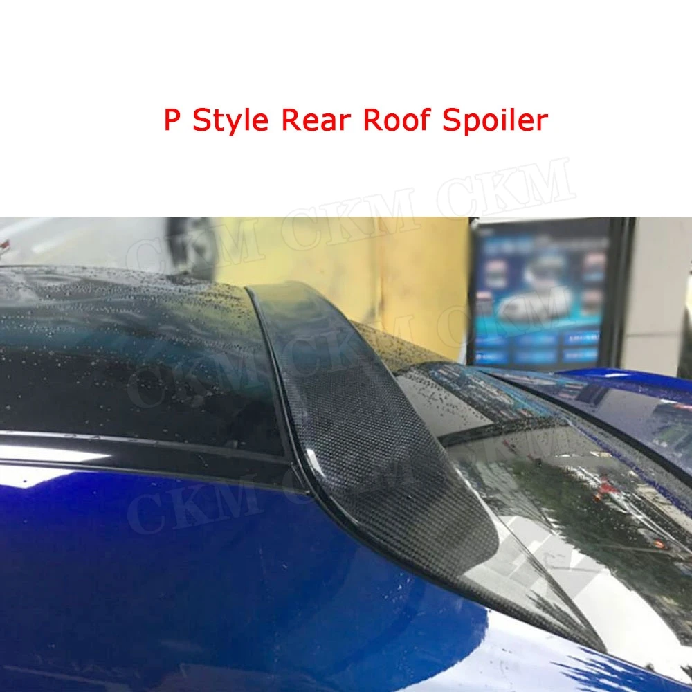 CKMUUER Für Mercedes Benz C-Klasse W205 4-Türer C300 C63 Spoiler 2015-2019 Für W205 Carbonfaser Heckspoiler Windschutzscheibenflügel