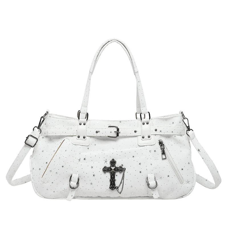Casual Women PU Leather Handbags Shoulder Bags Large Capacity Ladies Tote Messenger Bags Fashion New Ladies Rivet Crossbody Bags