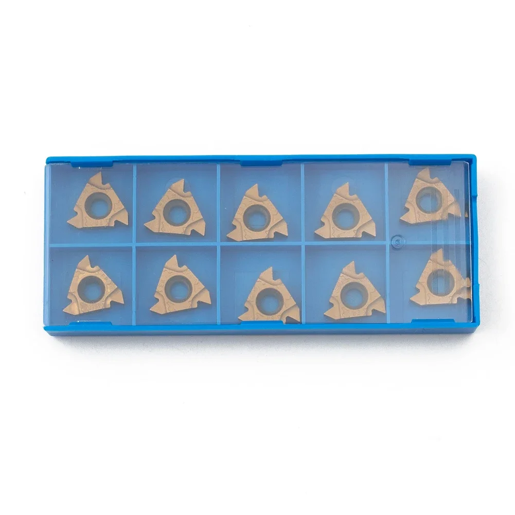 Enhanced Productivity, Reliable Performance 10pcs 16ER AG60 External Thread Carbide Inserts Blade for Lathe Turning Tools
