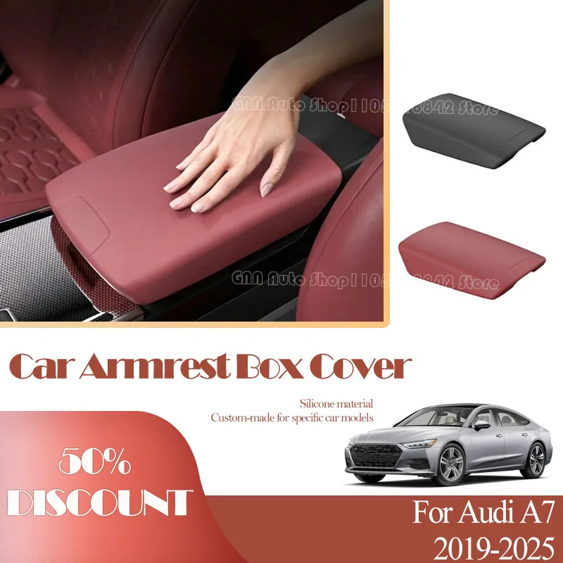 car-armrest-box-cover-for-audi-a7-2019-2025-4k8-middle-console-storage-box-arm-rest-silicone-protective-cushion-auto-accessories