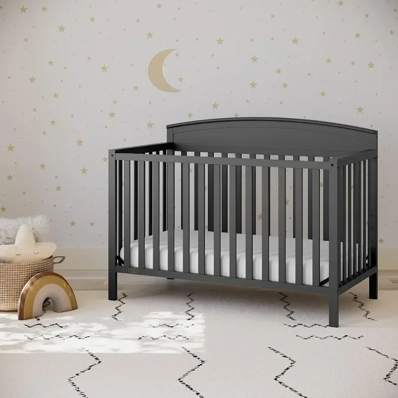 Benton 5-in-1 Convertible Crib – GREENGUARD Gold Certified,Converts from Baby Crib to Toddler Bed,Daybed and Full-Size Bed