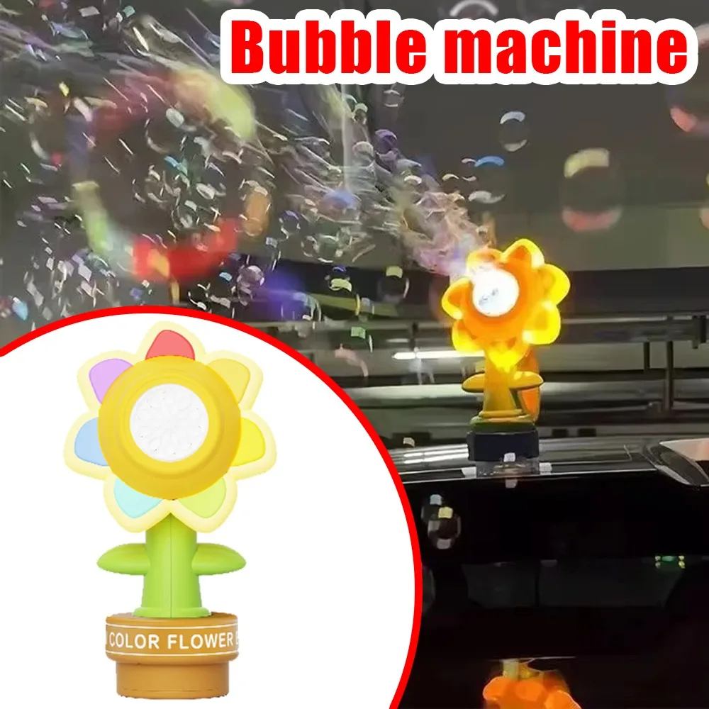 Máquina de bolhas de girassol, controle remoto, internet, celebridade, decoração de cauda de carro, aparelho de pulverização de bolhas, acessórios de 