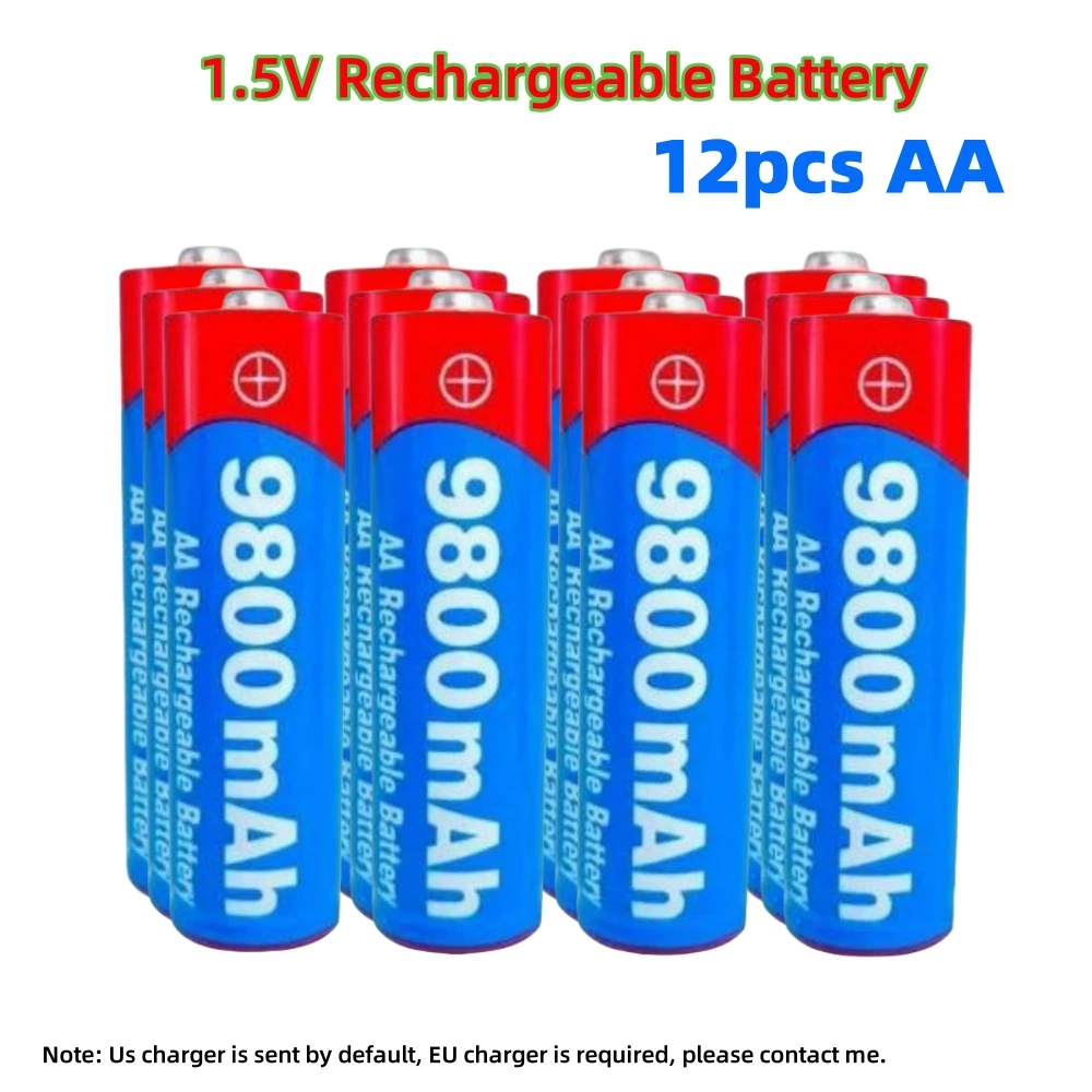 NEW 8800mAh/9800mAh Rechargeable Battery AA/AAA  Alkalinity Battery 1.5V AA/AAA Battery for Clocks Mice Computers Toys So on