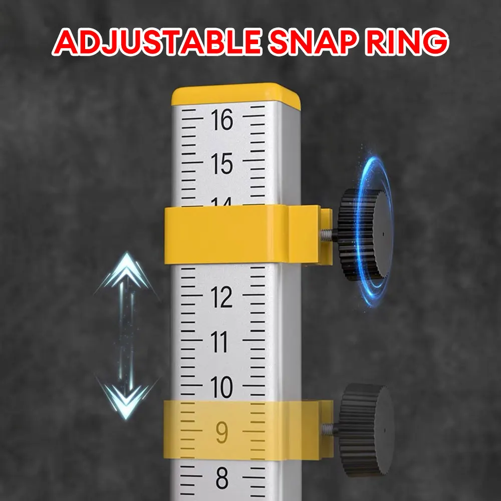 Aluminum Alloy Woodworking Ruler Double-sided Equal Height Horizontal Positioning Ruler Tile Laying Horizontal Line LevelingTool