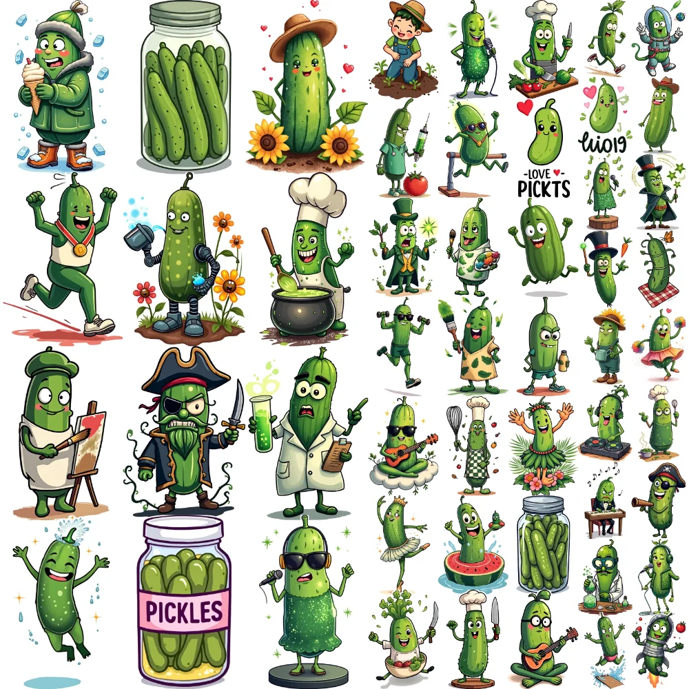 

54 шт. временные татуировки персонажи огурца временные татуировки наклейки маринованные иллюстрации мультфильм для взрослых мужчин плечи