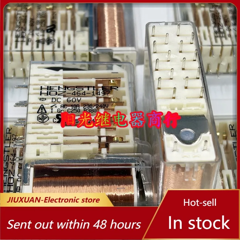 New 1pcs/lot 60VDC Coil 22 Pin Forced Contact Safety Relay HDZ-464-1497 10A Transparent Industrial Control Switch Relay