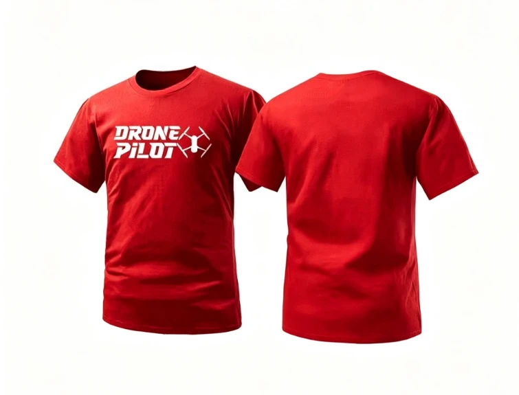 2026 Fashion Summer New Aerial Photography Drone Enthusiast Tactical Printed T-shirt for Men and Women Cotton Short-sleeved Top