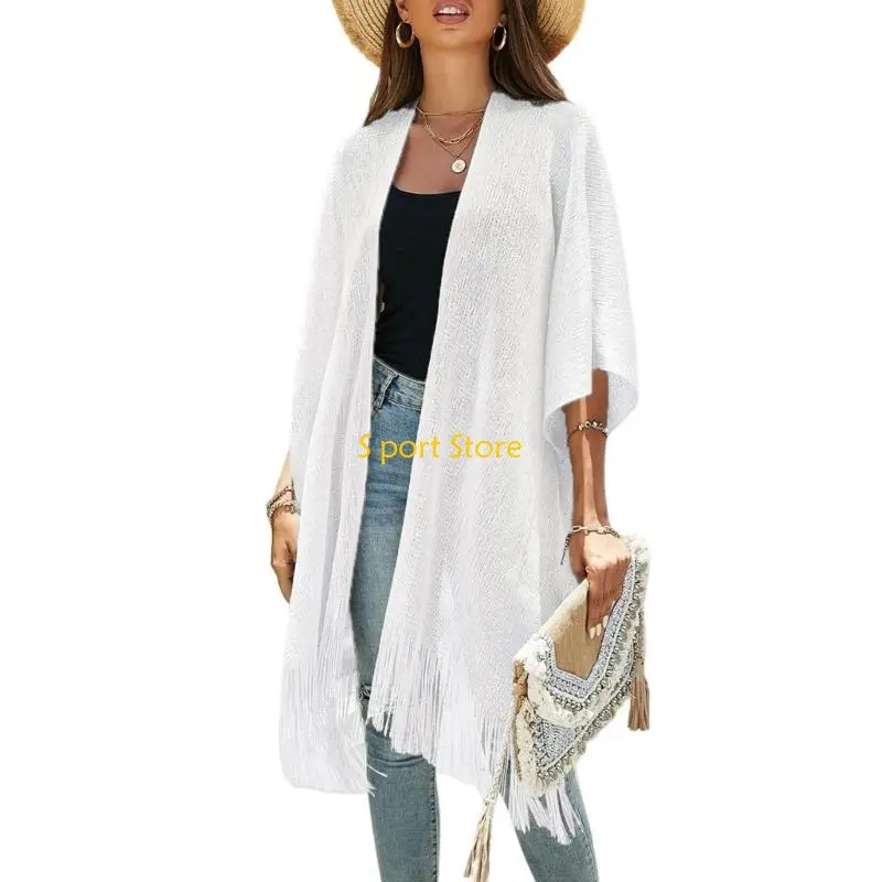 U2JB レディース着物カーディガン夏水着カバーアップビーチカバーアップ休暇用