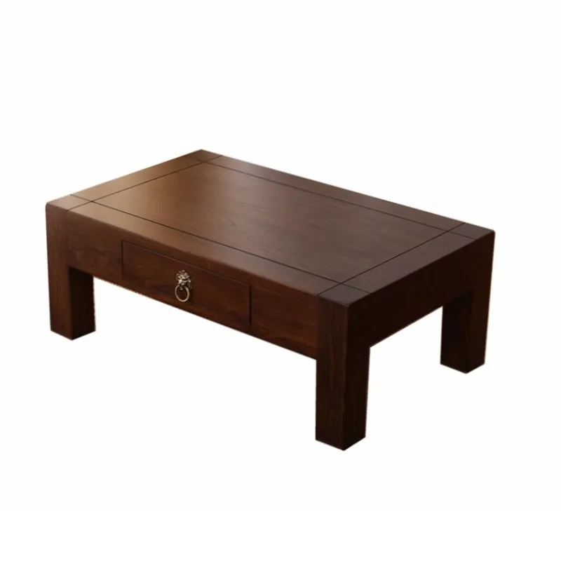 Solid wood bay window, low table kang table balcony table