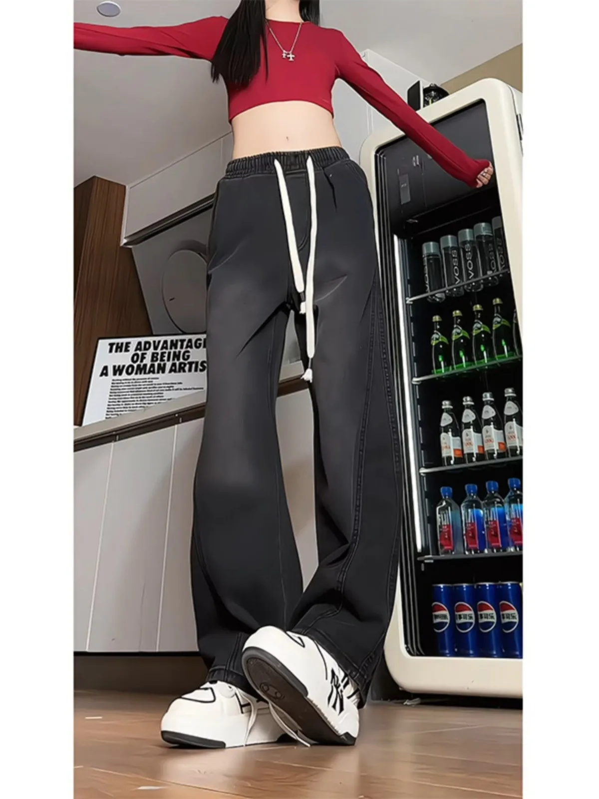 

Мужские джинсы Bla Wide Leg: модные американские джинсы с пэчворком, свободного кроя, для работы и повседневной носки, молодежный тренд весна-осень