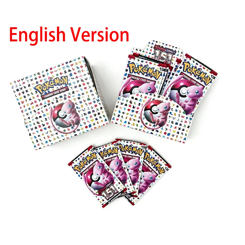 360Pcs English Version Genuine Pokemon PTCG Sv2a Enhanced Supplement Pack 151 First Generation Pikachu Pokemon Collectible Card