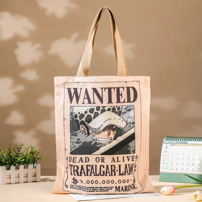 One Piece Anime Peripheral Monkey D Luffy Roronoa Zoro Tote Bag Cartoon Nami Nico Robin Canvas Shopping Bag Toys for Girls