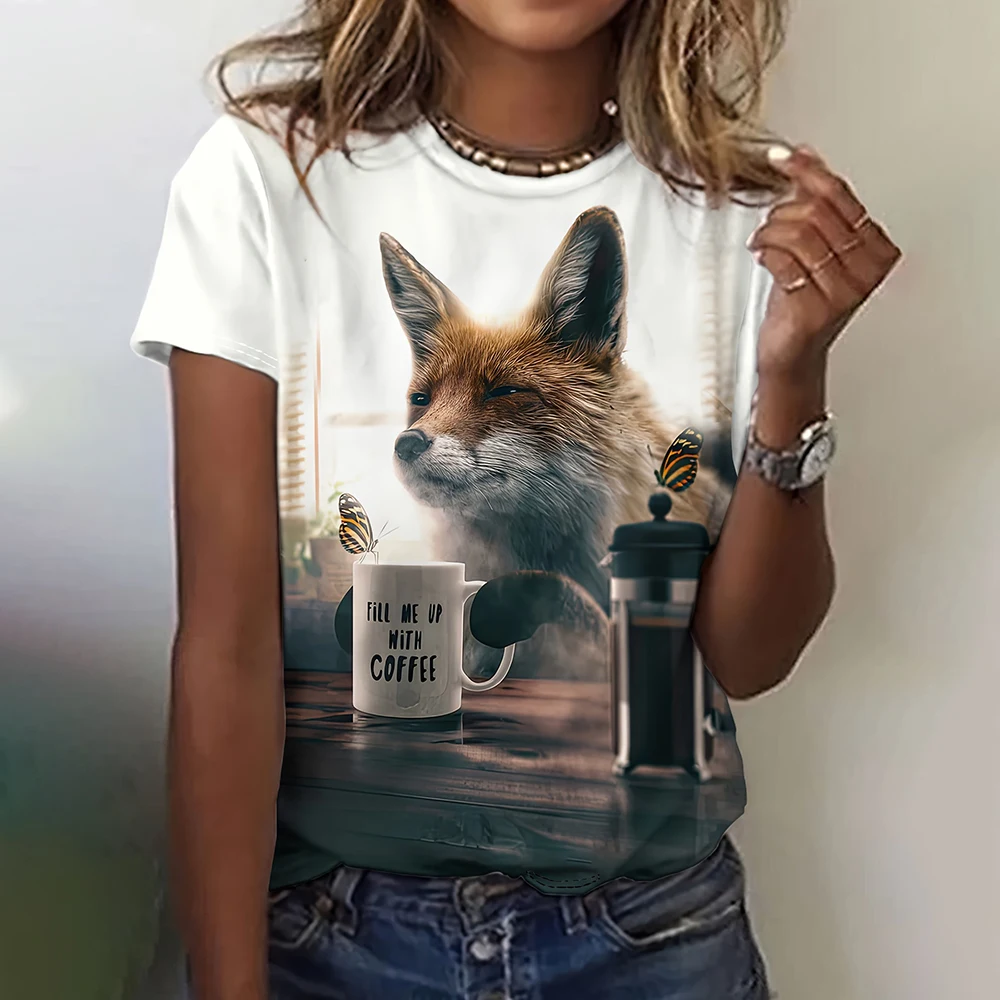 Summer Fashion Clothes Child Boy Cartoon Animal T-Shirts O-Neck Casual Kids Girls 2 to 8 Years Tee Shirt Funny 2024 Kids Clothes