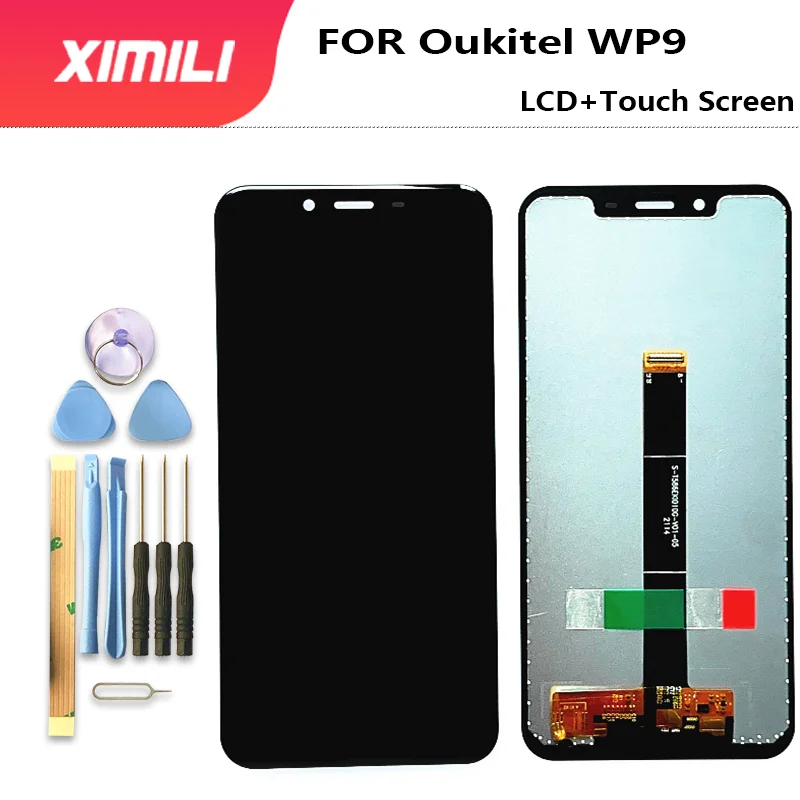 100% Tested Full Screen LCD Display For Oukitel WP9 LCD Touch Screen Digitizer Display Assembly Replacement +Tools