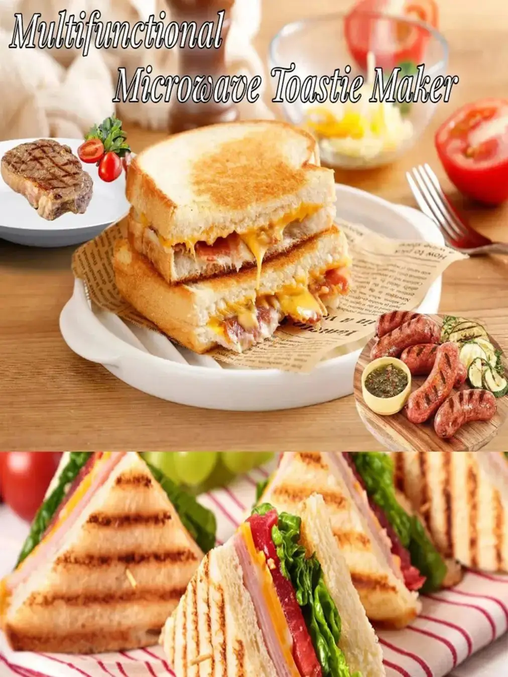 YYWAVLET Factory spot grensoverschrijdende hot selling magnetron sandwich toast ontbijtmachine geschikt voor magnetron - afbeelding 2