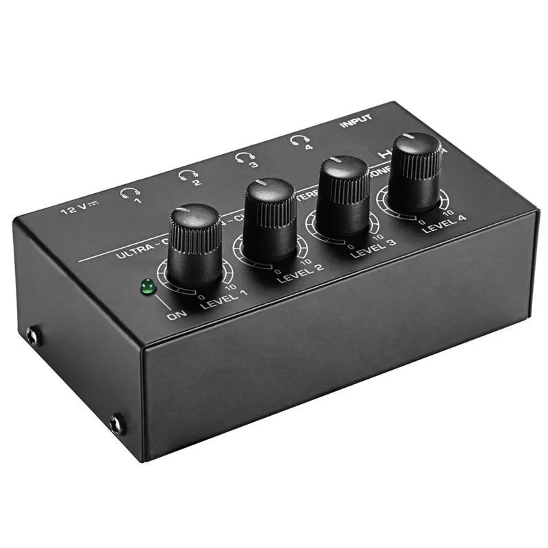 POP-l4 Channels Mini Headphone Amplifier Multiple Volume Adjusters for Multiple Headphone Connections for Listening US
