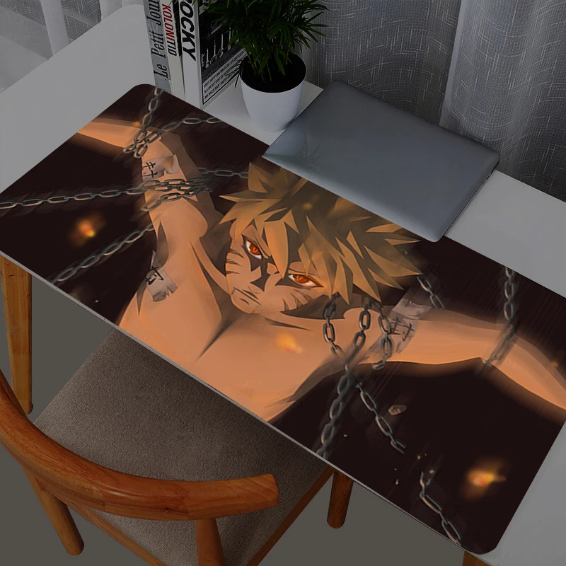 Alfombrillas de ratón alfombrilla de ratón grande para juegos Anime Naruto Uzumaki PC alfombrilla de escritorio para Gamer para CS GO LOL XXL portátil alfombrilla de ratón Kawaii