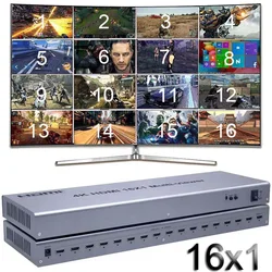 4K HDMI 16x1 Quad Multi-viewer 1080P Single Screen Seamless Switch 4 6 8 16 in 1 Out Multiviewer Multi Channel Video Multiplexer