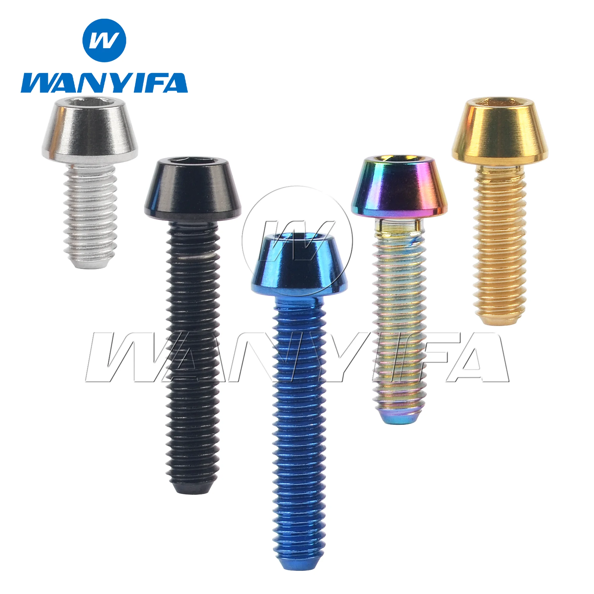 Wanyifa Titanium Bolt M4X8/10/12/15/20Mm Taper Head Hex Bicycle Bike Screw Thumb Shifter Front Derailleur