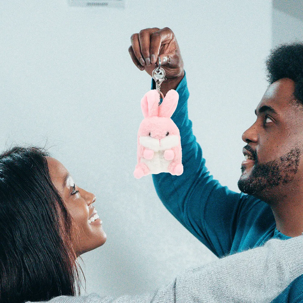 

2 шт. Брелок-подвеска в виде кролика, мягкая игрушка, мультяшный кролик, брелок для ключей, декоративный шарм для сумки, рюкзака, кошелька, клатча