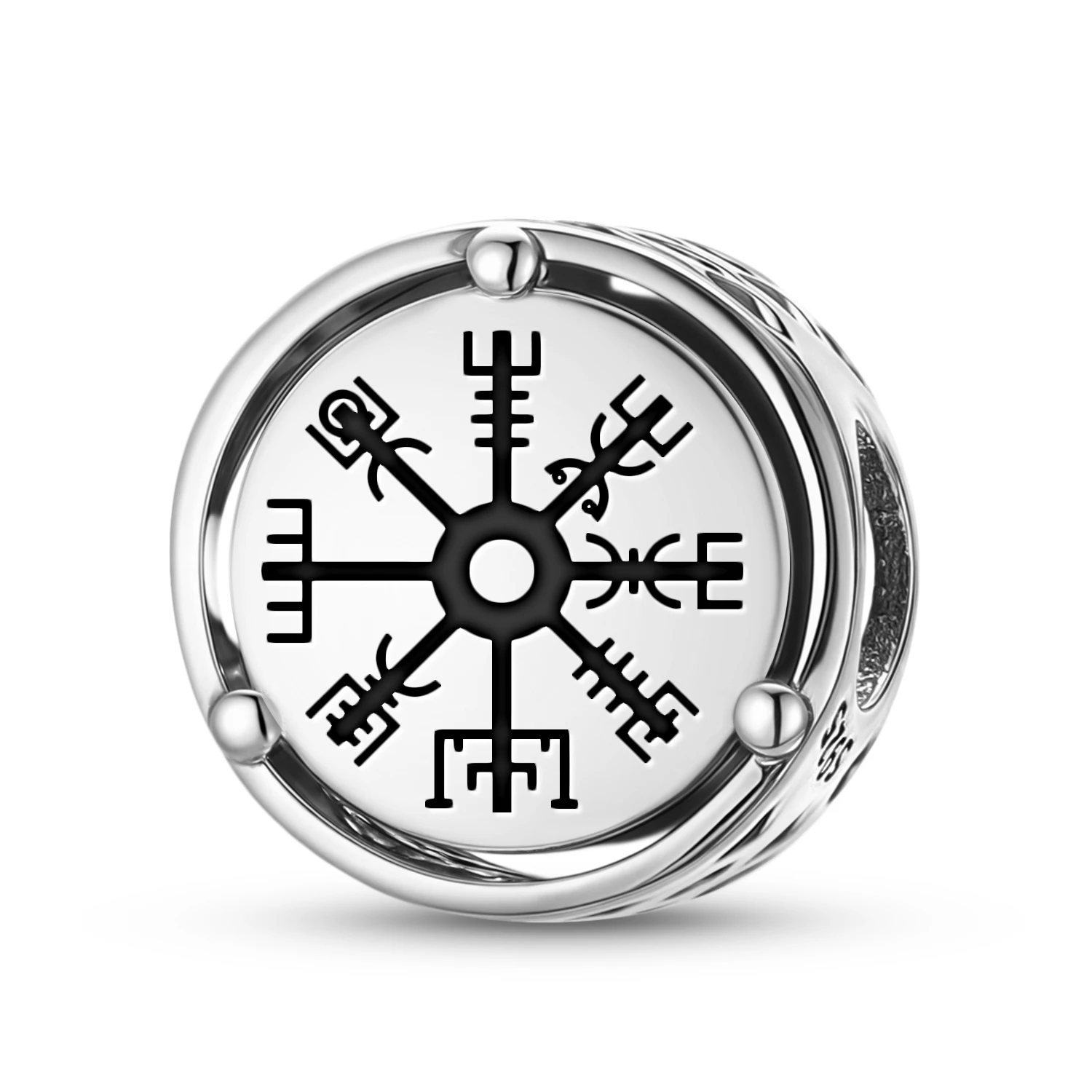 

Norse Vegvisir 925 Sterling Silver Symbol Charm Fit Original Bracelet Diy Jewelry Accessories Family Bead