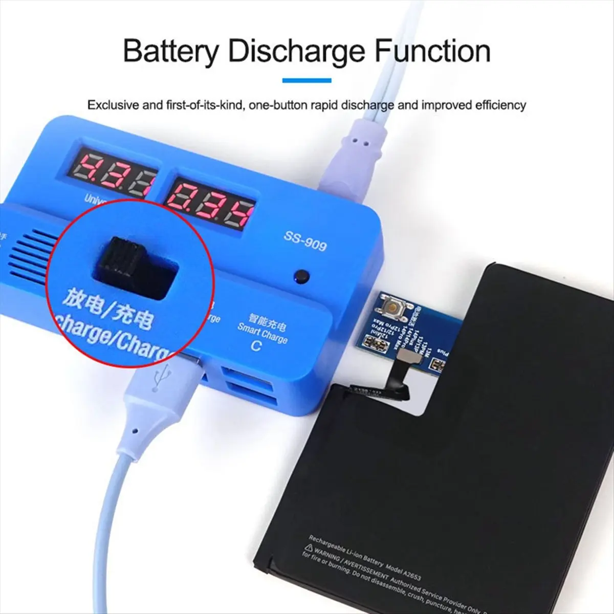 

Квалифицированная универсальная смарт-плата зарядного устройства SS-909 для IPhone 6G-16PM/Android, тестирование ремонта, инструмент для активации быстрой зарядки