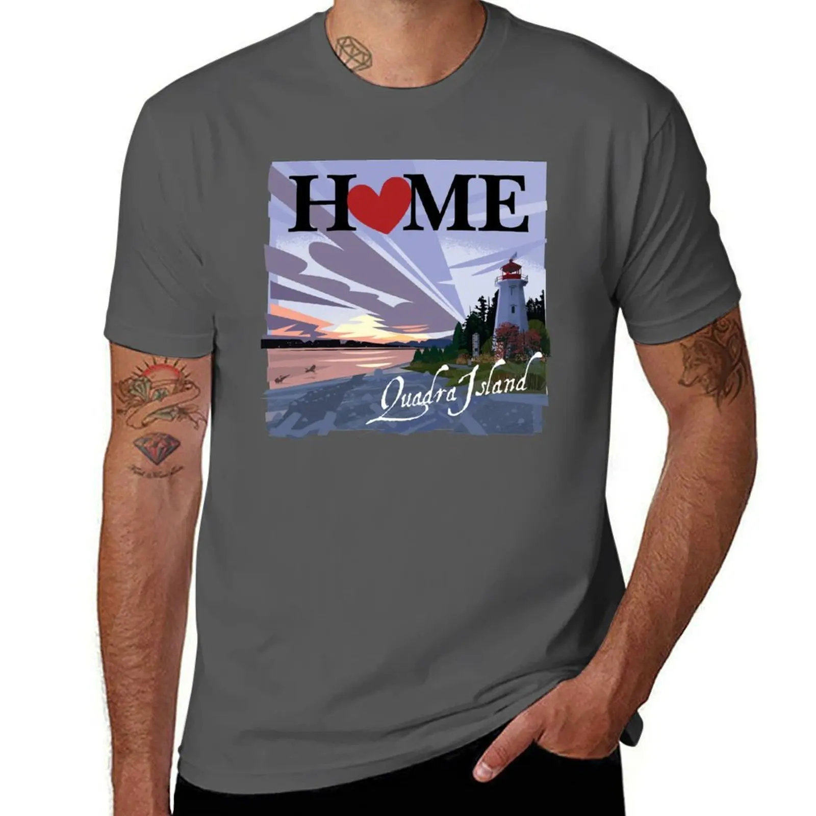 

I love Quadra Island! T-Shirt t shirts for man pack cotton man tshirt T-Shirt