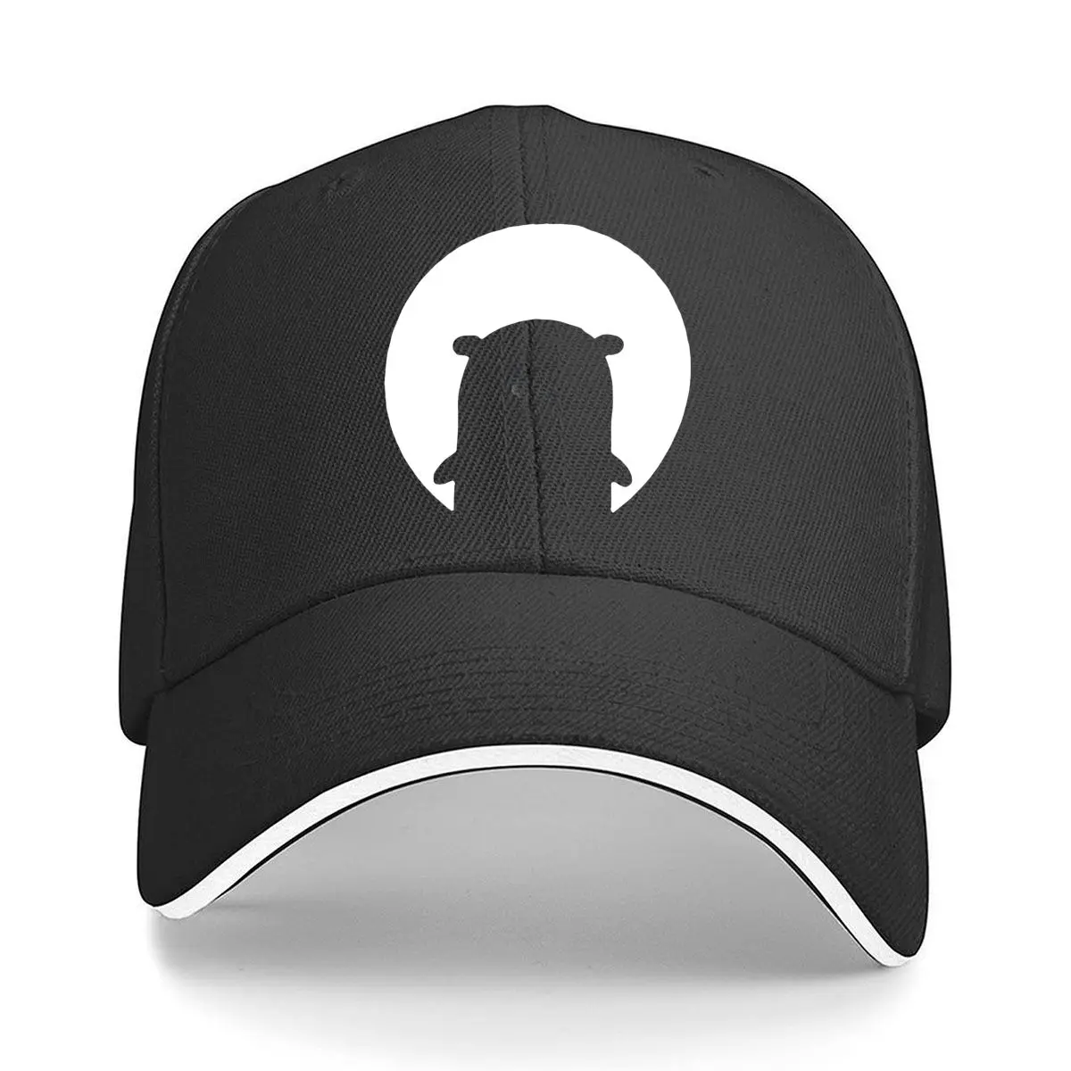 Minimal Abstract Outline Circle Shape Sandwich Baseball Cap Outdoor Workouts Sun Hat