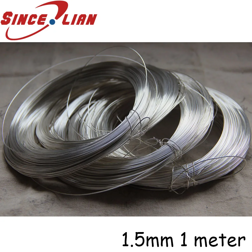 1.5MM 925 Sterling Silver Wire Diameter 1Meter/Lot  Beading Stringing Jewelry DIY Silver Wire Connector Accessories