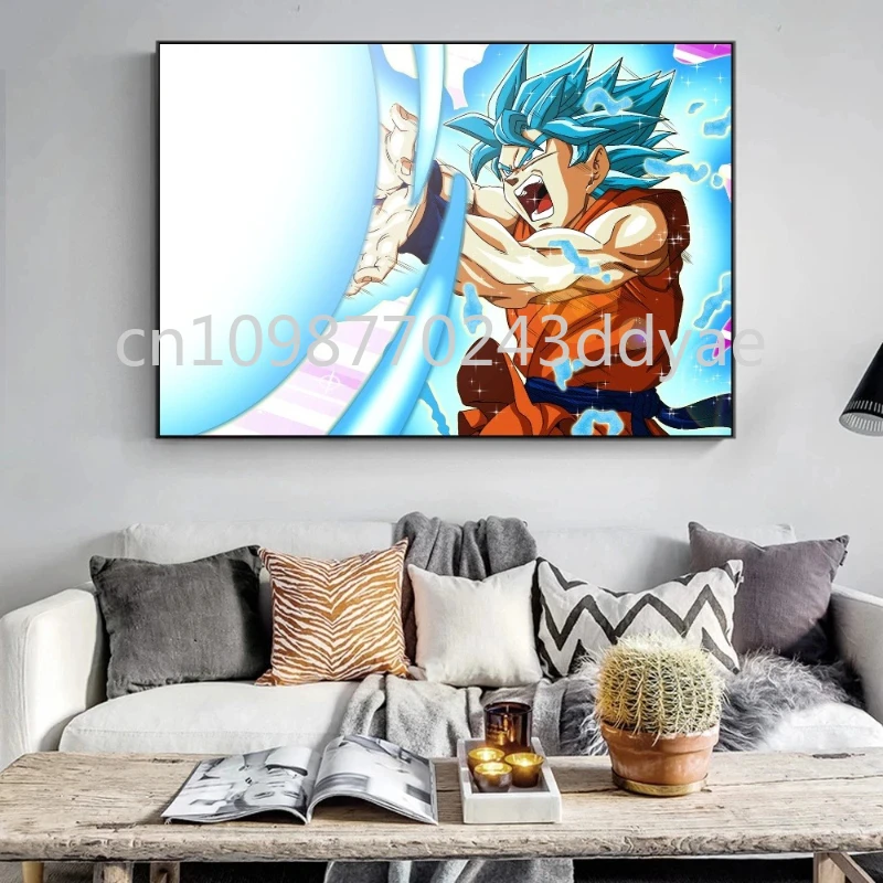 

Anime Dragon Ball Poster Wukong Vegeta Broly Cool Retro Picture Canvas Painting Suitable for Home Wall Art Decoration Painting