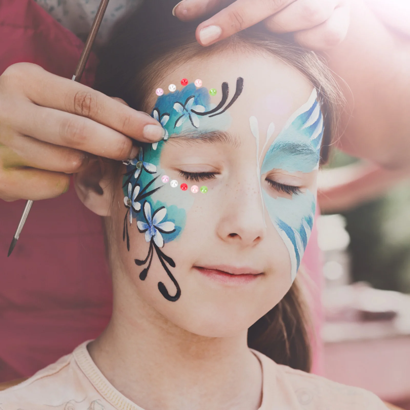 

3 Sheets Pearl Stickers Stunning Face Pearls for Carnival Parties Makeup Pearls for Eyes Face Stickers