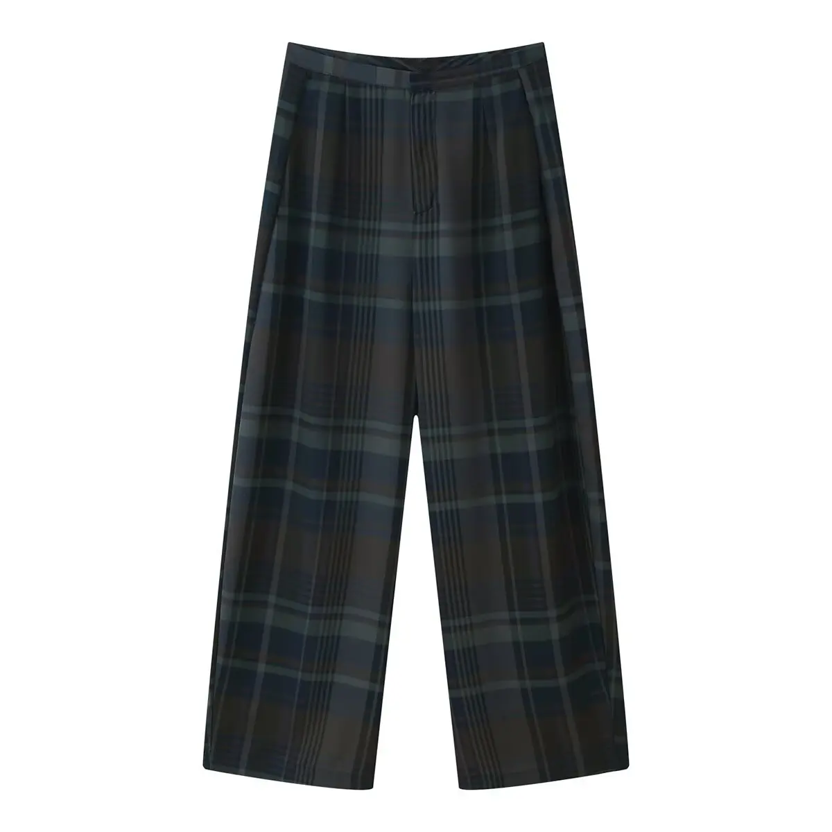Cross-Border Fashion Design Plaid Shirt Drapey Trousers Set Women's Casual Pants Organic Cotton Elderly Women's Wear