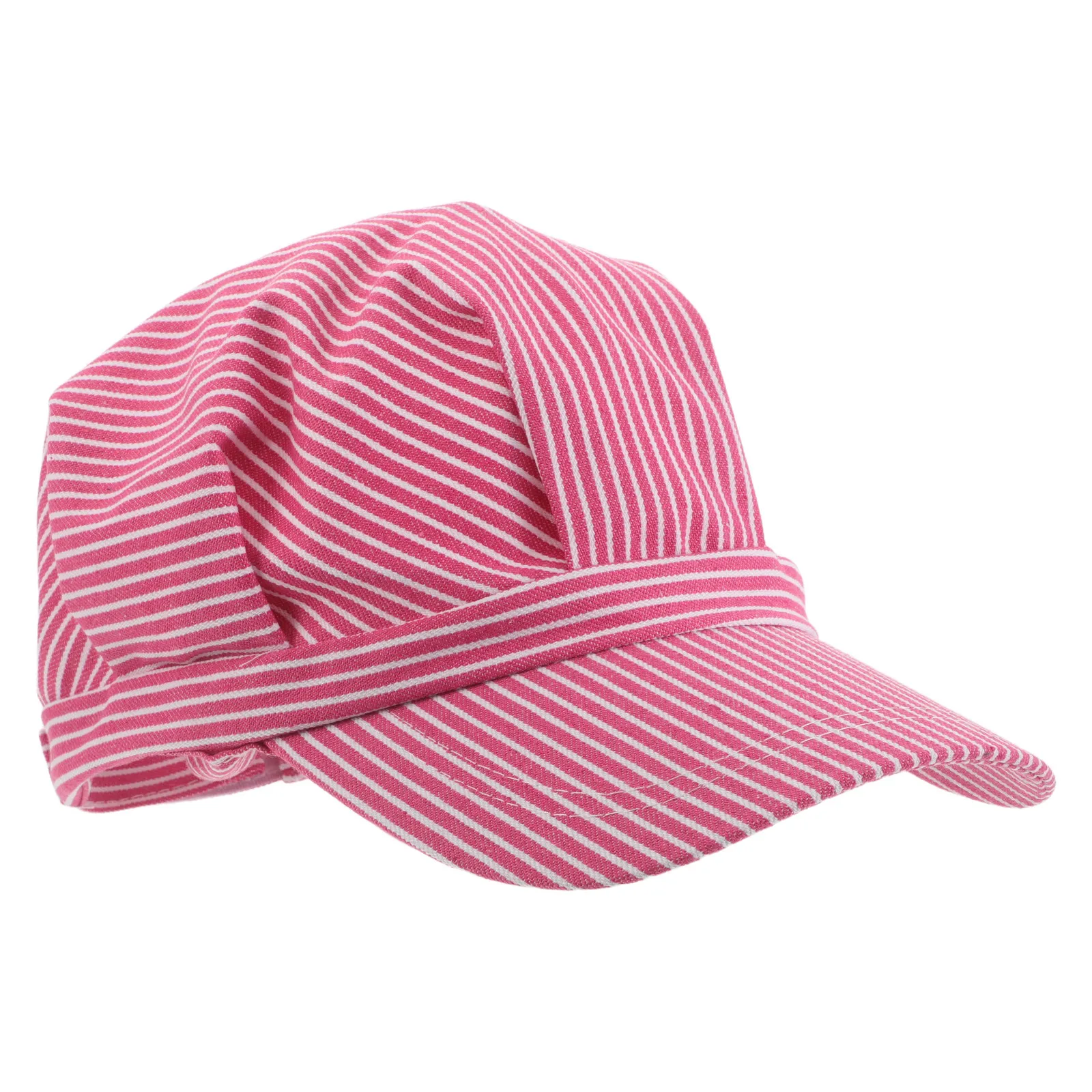 Gorra de Ferrocarril Ajustable con Rayas, Gorra Clásica Octogonal de Conductor de Ferrocarril, Gorra de Disfraz de Ingeniero de Tren Unisex para Adultos