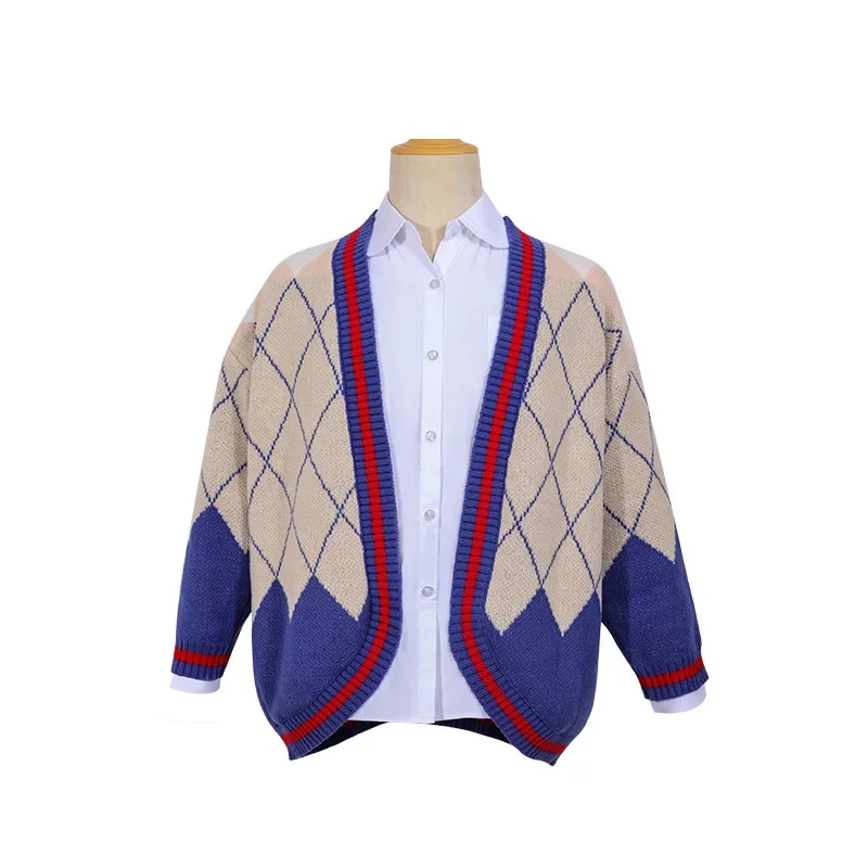 أنيمي الحب والفضاء العميق كوس Qiyu غير المتكافئة رومانسية التلبيب سترة فضفاضة محبوك هالوين تأثيري قميص منتظم الكبار #6