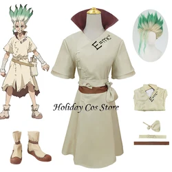Senku Ishigami Cosplay Costume Wig Shoes Anime Halloween Christmas Carnival Party Outfit Role Play Suit Comic Con Clothing Props