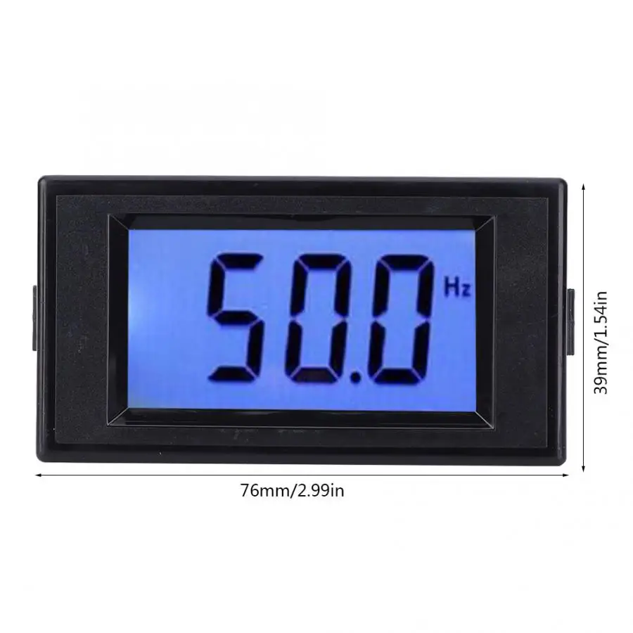 D69-HZ Digital Display Frequency Meter 10-199.9HZ 80-300V AC Cymometer With LCD Screen Measuring Tool